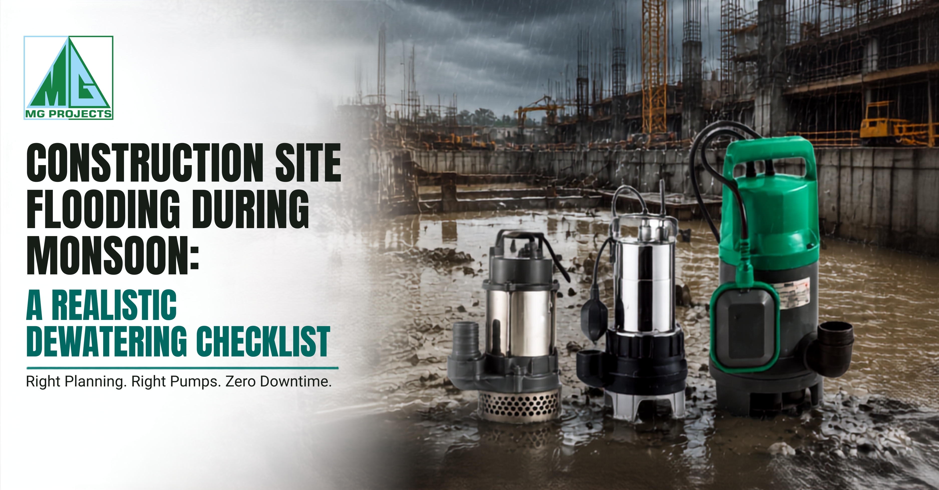 Construction Site Flooding During Monsoon: A Realistic Dewatering Checklist