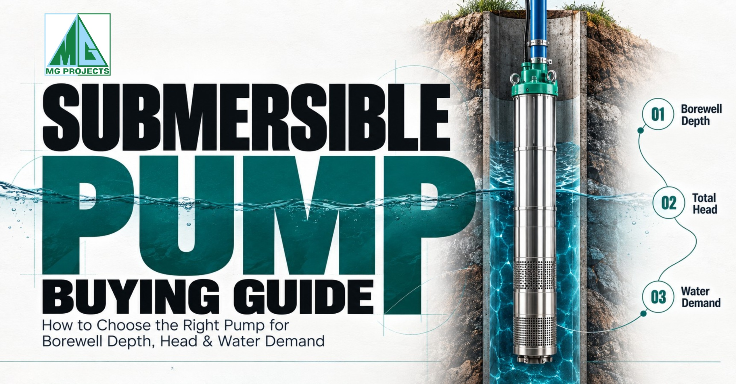 Submersible Pump Buying Guide: How to Choose the Right Pump for Borewell Depth, Head & Water Demand